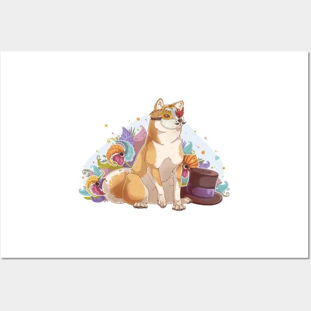 Akita Inu Wall Art by NatureDrawing